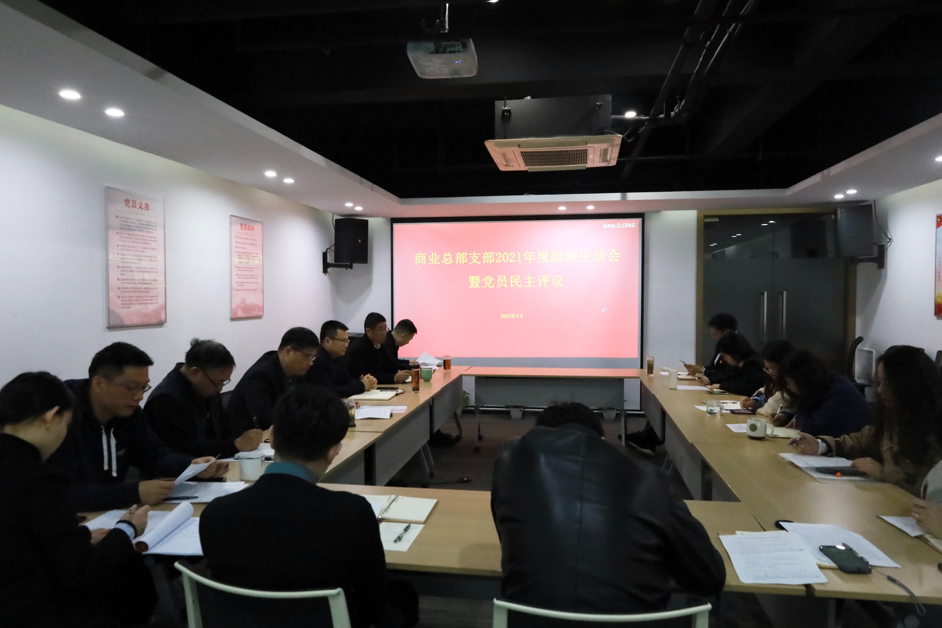 商業(yè)公司召開2021年度黨支部組織生活會(huì)